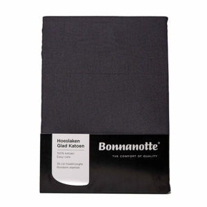 Hoeslaken Katoen Donkergrijs