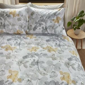 Foliage Gold dekbedovertrek van 100% katoen flanel
