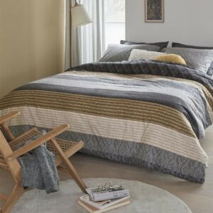 Lowie Grey Beddinghouse dekbedovertrek van 100 % katoen flanel